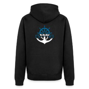 Yo ho ho Cadeau de Noël pour les pirates - Veste à capuche bio Premium Unisexe - noir - Dos - Nico (187cm)