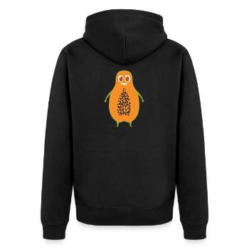 Papaya - Veste à capuche bio Premium Unisexe - noir - Dos - Nico (187cm)