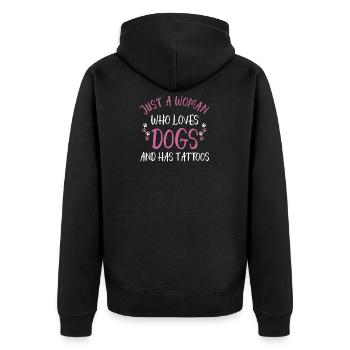 canine - Veste à capuche bio Premium Unisexe - noir - Dos - Nico (187cm)