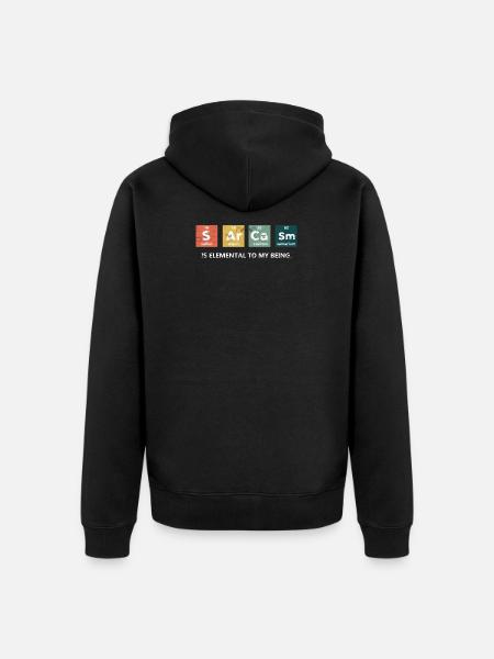 Scientific sarcasm - Unisex Premium Organic Zip Hoodie - black