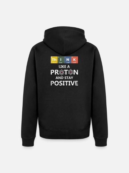 Science Proton - Unisex Premium Organic Zip Hoodie - black