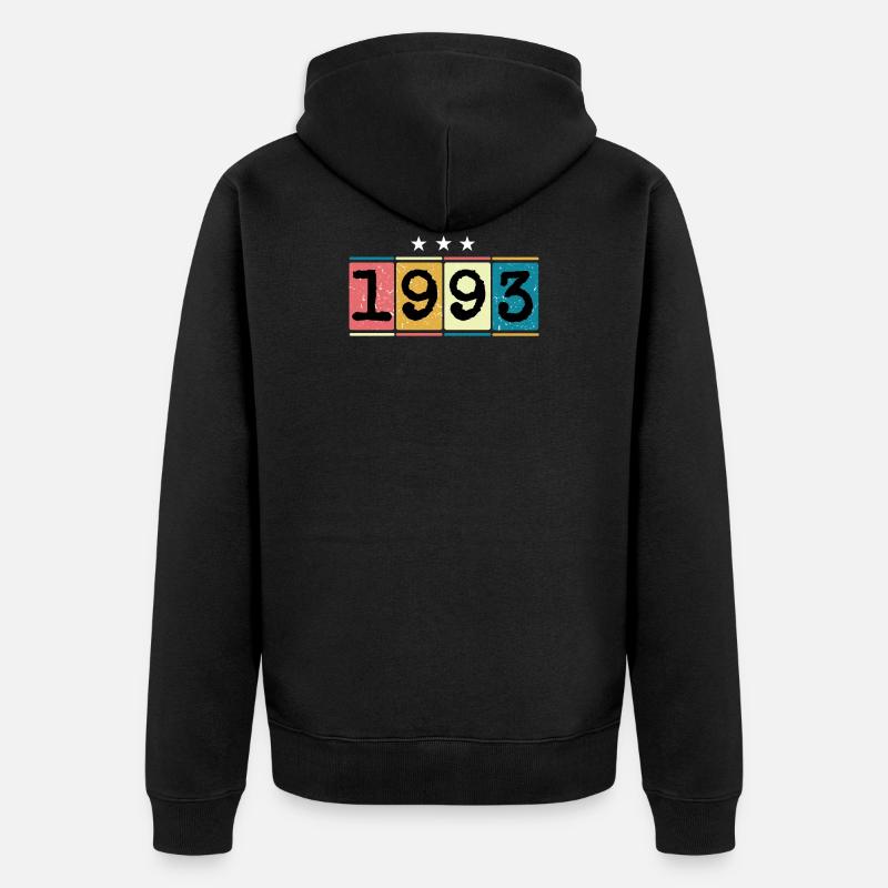 1993 - Veste à capuche bio Premium Unisexe - noir