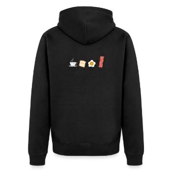 cadeau petit déjeuner cuisinier / cuisinier - Veste à capuche bio Premium Unisexe - noir - Dos - Nico (187cm)