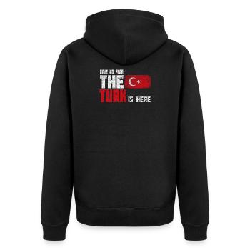Türkei Stolz türkische Flagge Geschenk Istanbul - Unisex Premium Bio Zip Hoodie - Schwarz - Hinten - Nico (187cm)