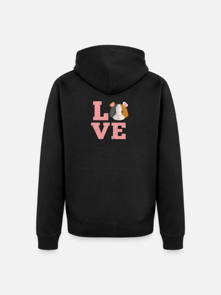 Guinea pig guinea pig guinea pigs gift - Unisex Premium Organic Zip Hoodie - black