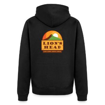 Lion's Head - Cape Town Afrique du Sud Shirt - Veste à capuche bio Premium Unisexe - noir - Dos - Nico (187cm)