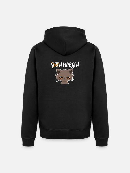 Funny cats T-shirt - Unisex Premium Organic Zip Hoodie - black