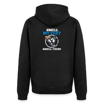 Karate - Unisex Premium Bio Zip Hoodie - Schwarz - Hinten - Nico (187cm)