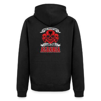 Crâne Albanie Drapeau Albanais Cadeau - Veste à capuche bio Premium Unisexe - noir - Dos - Nico (187cm)