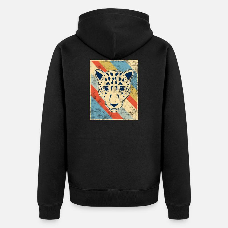 gepard - Unisex Premium Bio Zip Hoodie - Schwarz