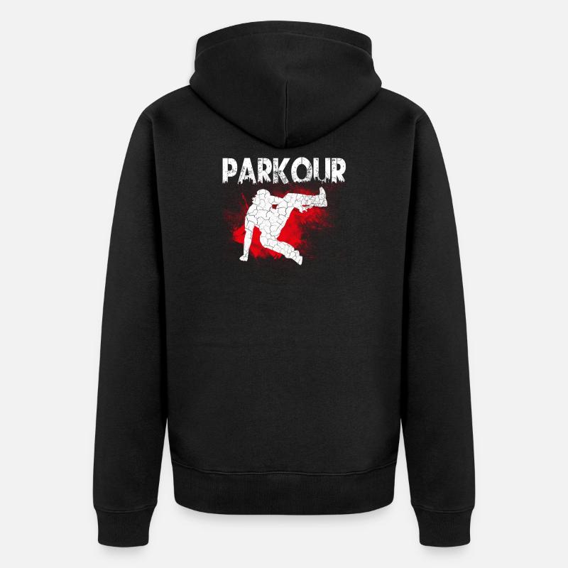 parkour - Veste à capuche bio Premium Unisexe - noir