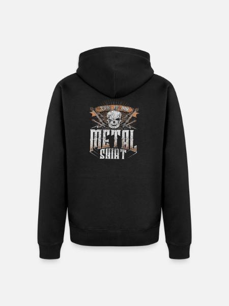 Metal rock skeleton - Unisex Premium Organic Zip Hoodie - black