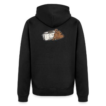 Merde excréments merde cadeau de papier toilette drôle - Veste à capuche bio Premium Unisexe - noir - Dos - Nico (187cm)