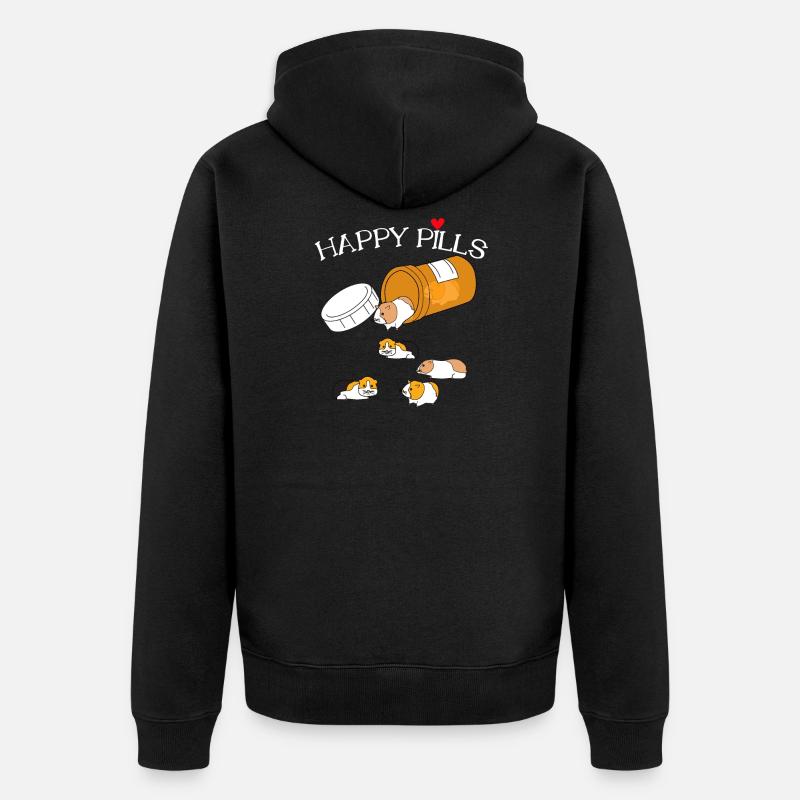 cochon Guinée - Veste à capuche bio Premium Unisexe - noir