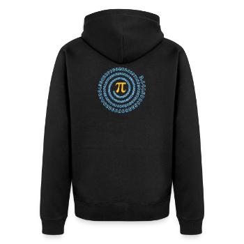cadeau de maths de symbole de pi - Veste à capuche bio Premium Unisexe - noir - Dos - Nico (187cm)