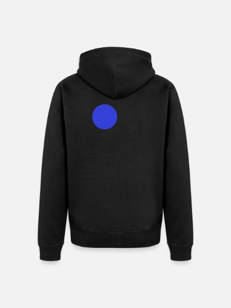 Blue dot - Unisex Premium Organic Zip Hoodie - black