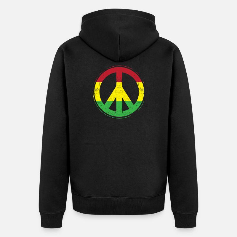 Reggae Peace - Veste à capuche bio Premium Unisexe - noir