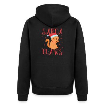 Chat trappe de chaton miaou - Veste à capuche bio Premium Unisexe - noir - Dos - Nico (187cm)