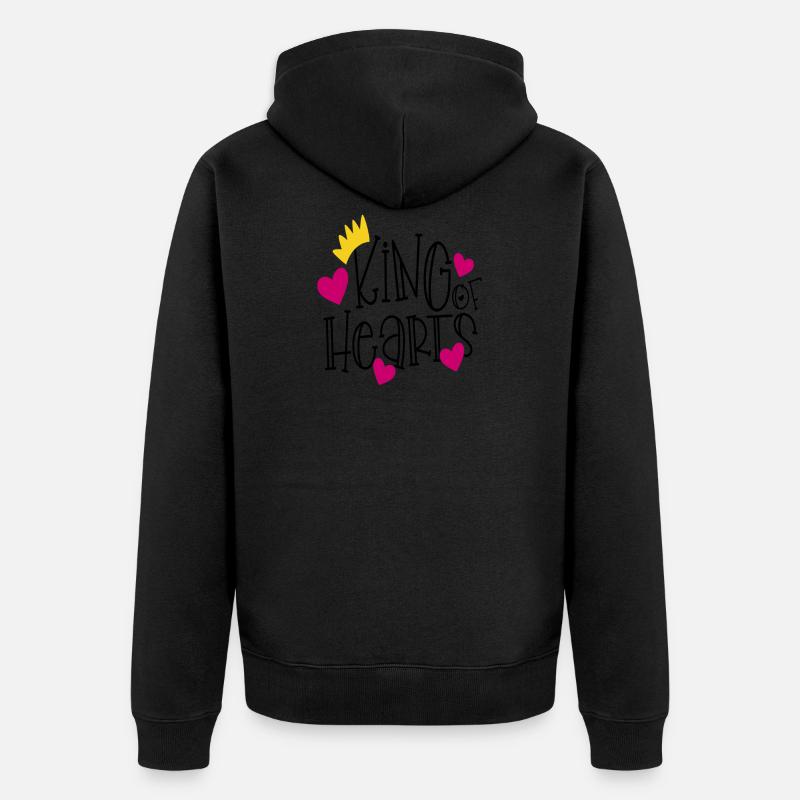 Love cadeau Saint Valentin - Veste à capuche bio Premium Unisexe - noir
