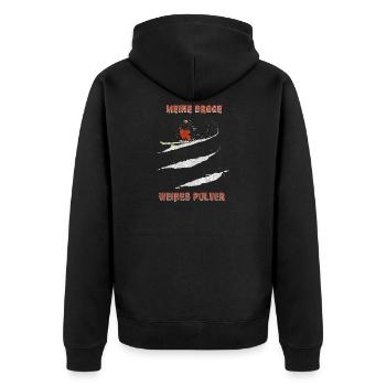 Ski Ma drogue Poudre Blanche Apres Ski Cadeau - Veste à capuche bio Premium Unisexe - noir - Dos - Nico (187cm)