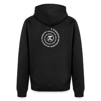 Pi Mathématicien Mathe maths physique cadeau - Veste à capuche bio Premium Unisexe - noir - Dos - Nico (187cm)