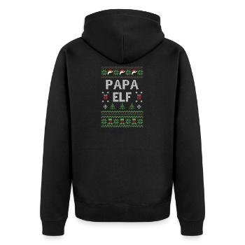 6 - Unisex Premium Organic Zip Hoodie - black - Back - Nico (187cm)