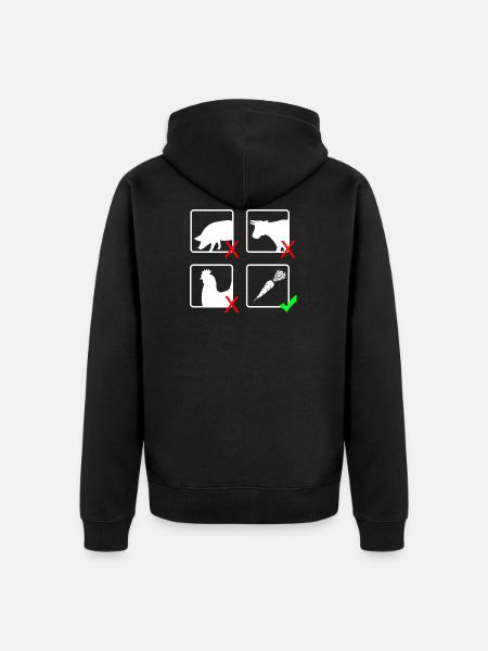 Karotte - Unisex Premium Bio Zip Hoodie - Schwarz
