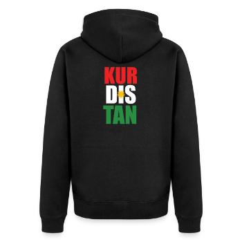 Kurdistan - Veste à capuche bio Premium Unisexe - noir - Dos - Nico (187cm)