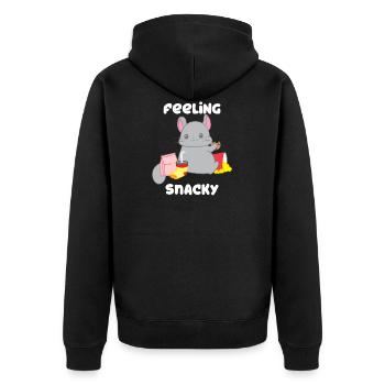 Chinchilla - Chinchillas - Cadeau - Joufflu - Veste à capuche bio Premium Unisexe - noir - Dos - Nico (187cm)