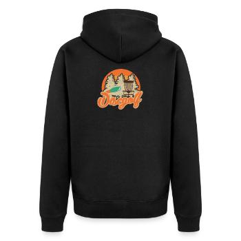 Disc Golf Disc Golf Frisbee Ultimate Gift - Unisex Premium Organic Zip Hoodie - black - Back - Nico (187cm)