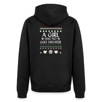 Cool dire laid de Noël - Veste à capuche bio Premium Unisexe - noir - Dos - Nico (187cm)