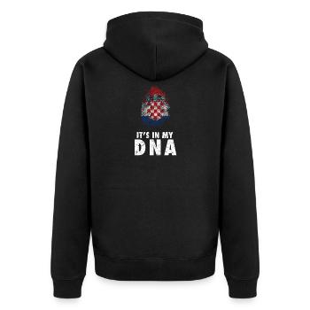 ADN croatie - Veste à capuche bio Premium Unisexe - noir - Dos - Nico (187cm)