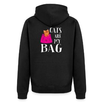 Les chats sont mon sac - Veste à capuche bio Premium Unisexe - noir - Dos - Nico (187cm)