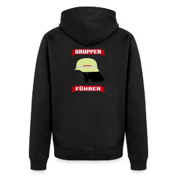 Chef de groupe - Cadeau de pompier idéal - Veste à capuche bio Premium Unisexe - noir - Dos - Nico (187cm)