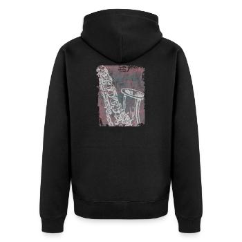 Saxophone Jazz Swing Classique Retro Ska Punk Rock - Veste à capuche bio Premium Unisexe - noir - Dos - Nico (187cm)