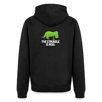 dinosaure - Veste à capuche bio Premium Unisexe - noir - Dos - Nico (187cm)