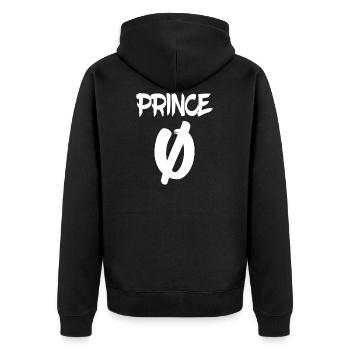 Prinz sohn familie junge partner kind kinder neffe - Unisex Premium Bio Zip Hoodie - Schwarz - Hinten - Nico (187cm)