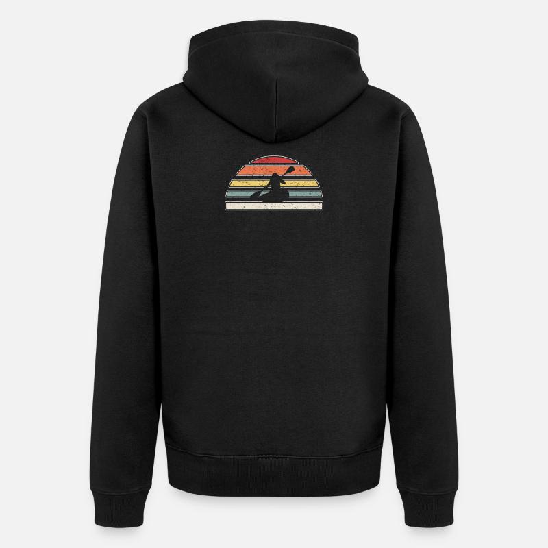 Kayak - Unisex Premium Bio Zip Hoodie - Schwarz