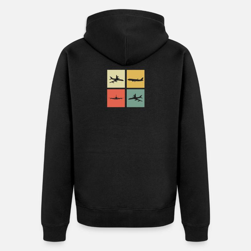 Pilot - Unisex Premium Bio Zip Hoodie - Schwarz