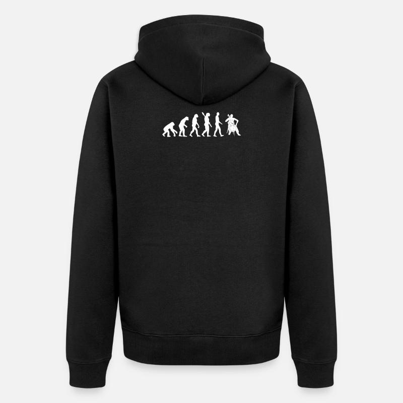 Cello Musikinstrument Evolution - Unisex Premium Bio Zip Hoodie - Schwarz