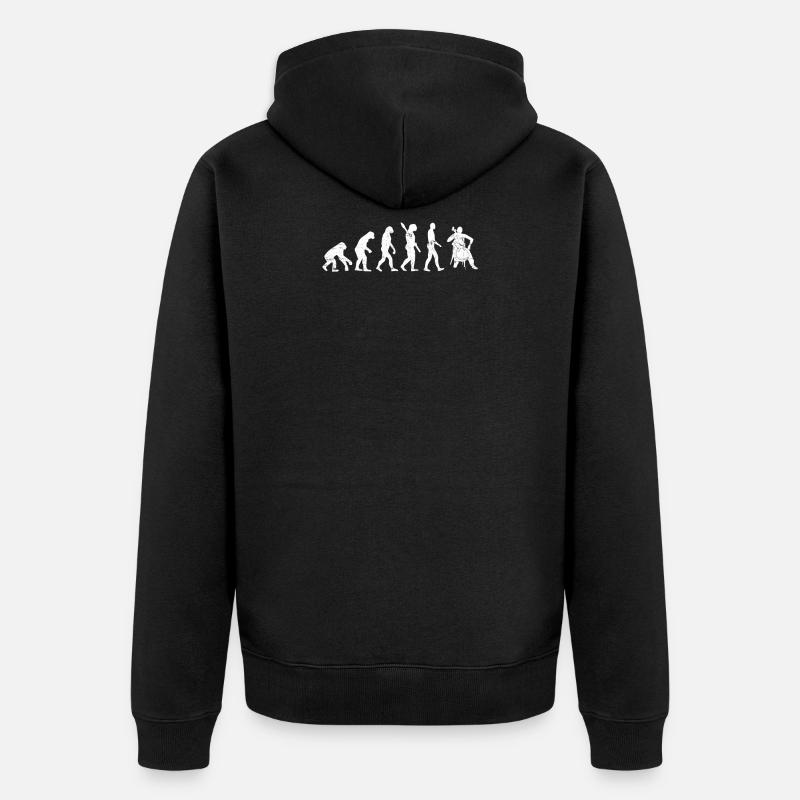 Cello Instrument Evolution - Unisex Premium Bio Zip Hoodie - Schwarz