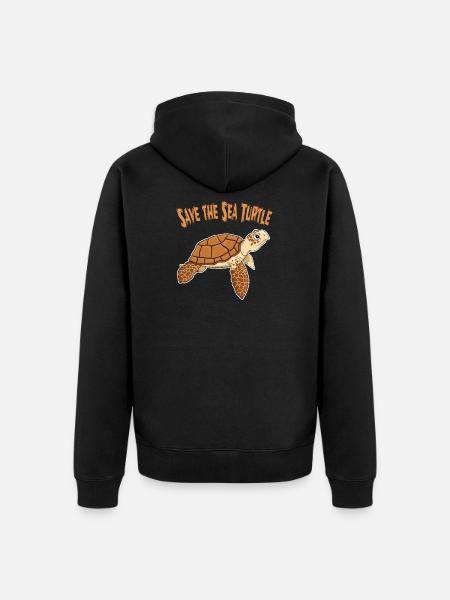 Turtle Turtle Holiday Seychelles - Unisex Premium Organic Zip Hoodie - black