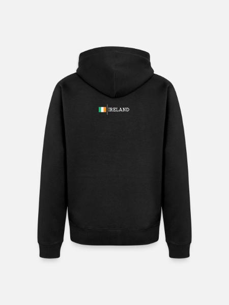 Ireland - Unisex Premium Organic Zip Hoodie - black