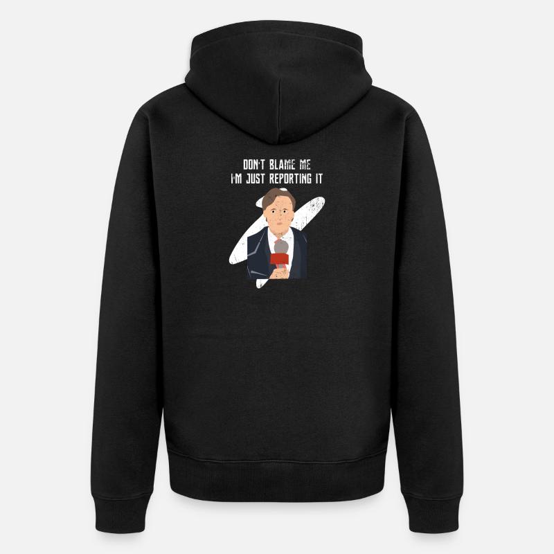 Reporter Journalist - Unisex Premium Bio Zip Hoodie - Schwarz