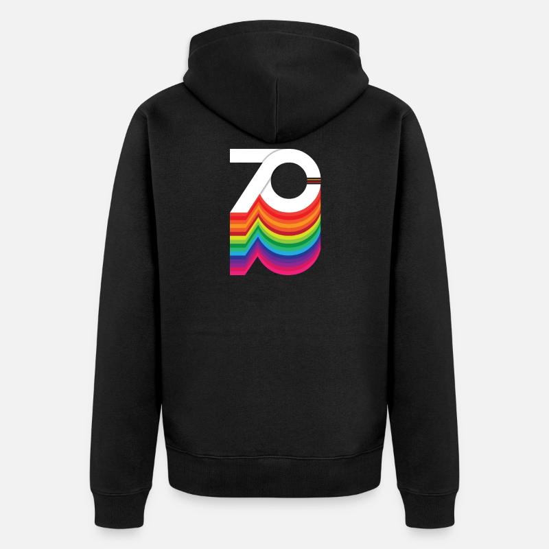 70 ans "anniversaire" - Veste à capuche bio Premium Unisexe - noir