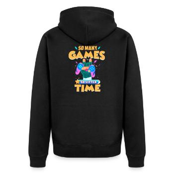 Gaming - Veste à capuche bio Premium Unisexe - noir - Dos - Nico (187cm)