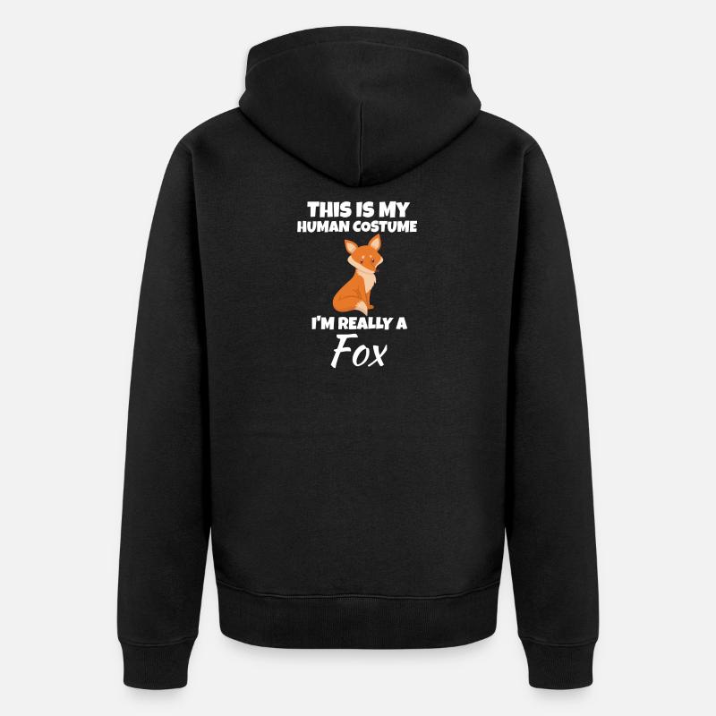 Fuchs - Unisex Premium Bio Zip Hoodie - Schwarz