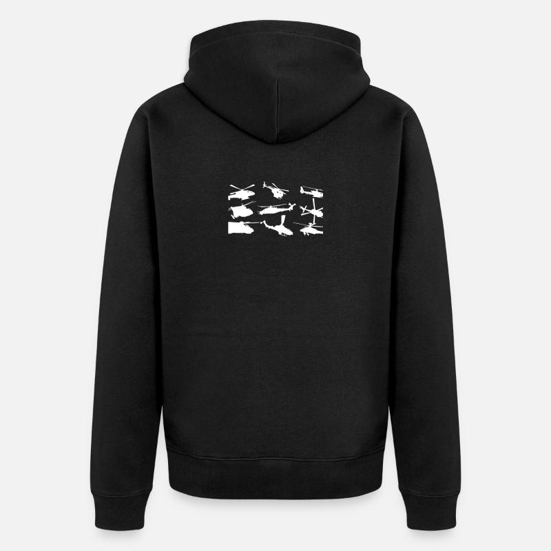 (Hélicoptère) - Veste à capuche bio Premium Unisexe - noir