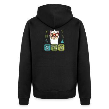 Cadeau de nerd physique physique chimie biologie alpaga - Veste à capuche bio Premium Unisexe - noir - Dos - Nico (187cm)