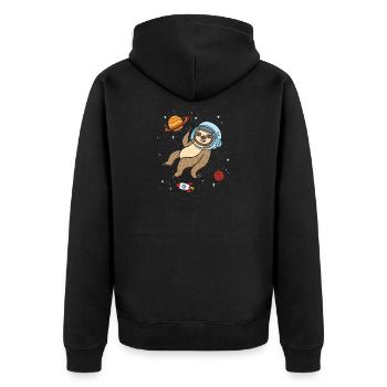 Cadeau d'univers de l'astronaute paresseux - Veste à capuche bio Premium Unisexe - noir - Dos - Nico (187cm)
